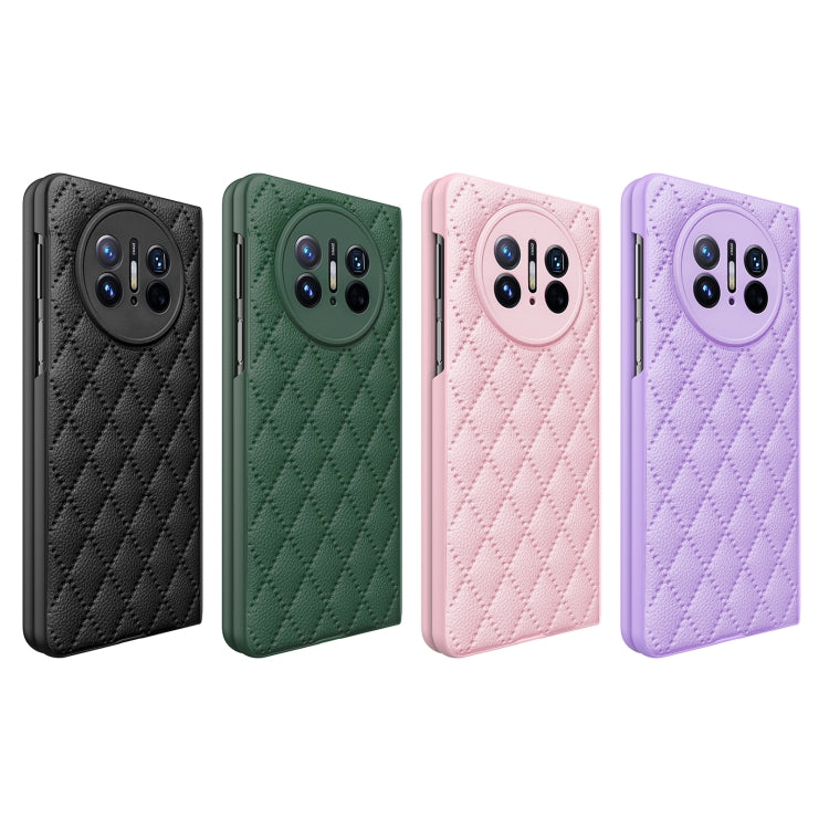 For Huawei Mate X3 Diamond Lattice Integrated Leather Phone Case(Green)