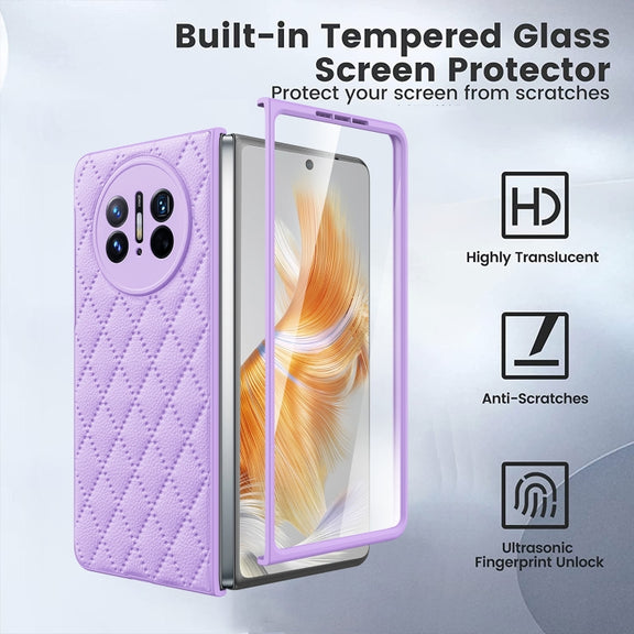 For Huawei Mate X3 Diamond Lattice Integrated Leather Phone Case(Green)