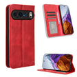 For Google Pixel 9 Magnetic Buckle Retro Texture Leather Phone Case(Red) - Google Cases by PMC TechLife | Online Shopping South Africa | PMC TechLife | Buy Now Pay Later Mobicred