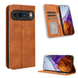 For Google Pixel 9 Magnetic Buckle Retro Texture Leather Phone Case(Brown) - Google Cases by PMC TechLife | Online Shopping South Africa | PMC TechLife | Buy Now Pay Later Mobicred