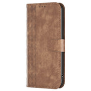 For Xiaomi 13 Plaid Embossed Leather Phone Case(Brown)