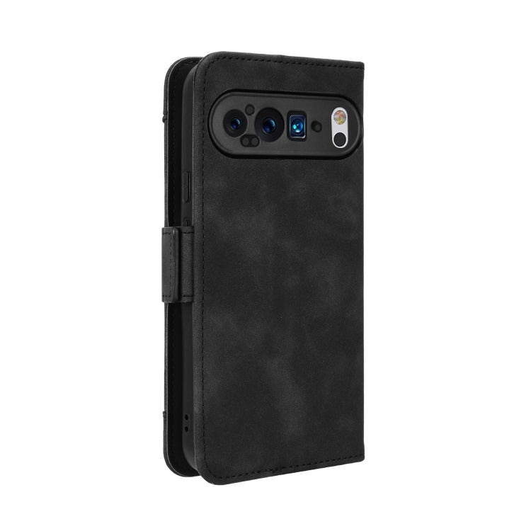 For Google Pixel 9 Pro Skin Feel Calf Texture Card Slots Leather Phone Case(Black)