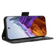 For Google Pixel 9 Pro Skin Feel Calf Texture Card Slots Leather Phone Case(Black)