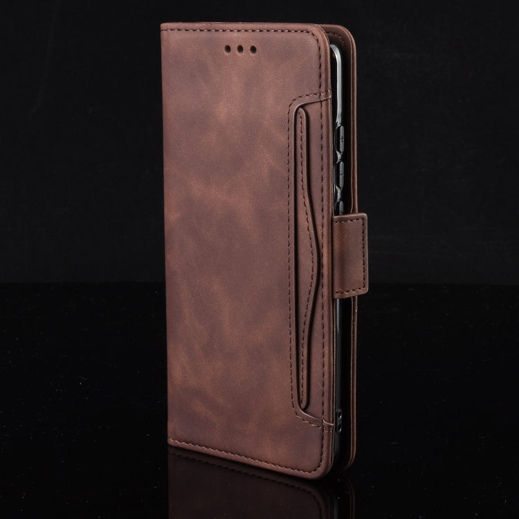 For Google Pixel 9 Skin Feel Calf Texture Card Slots Leather Phone Case(Brown)