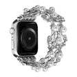 Four-leaf Bead Metal Watch Band For Apple Watch 9 45mm(Silver) - free shipping - PMC TechLife - Order now!