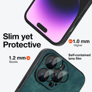 For iPhone 13 Pro Skin Feel Leather MagSafe Magnetic Phone Case(Green)