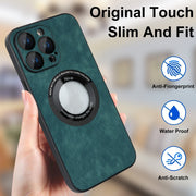 For iPhone 13 Pro Skin Feel Leather MagSafe Magnetic Phone Case(Green)