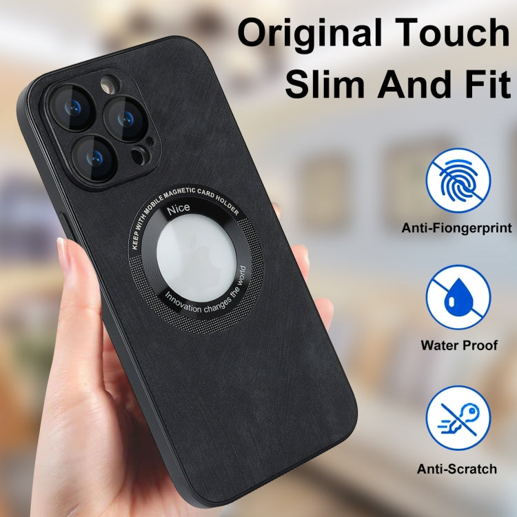 For iPhone 11 Pro Skin Feel Leather MagSafe Magnetic Phone Case(Black)