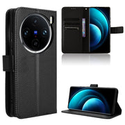 For vivo X100 5G Diamond Texture Leather Phone Case(Black)