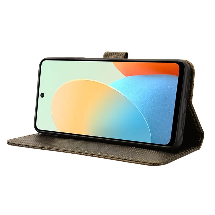 For Tecno Spark Go 2024 Diamond Texture Leather Phone Case(Brown)