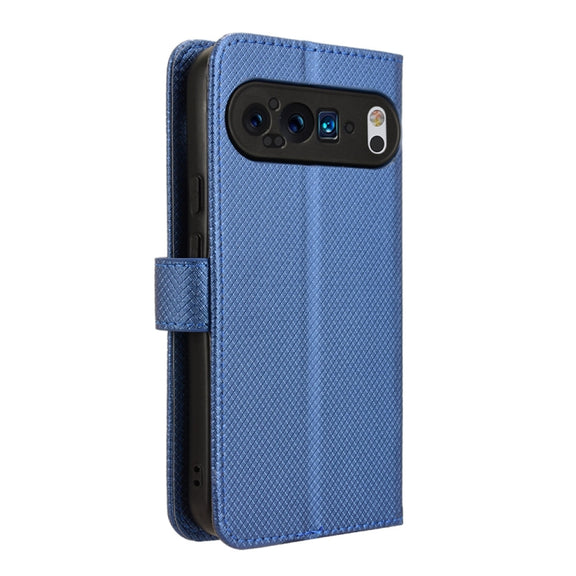 For Google Pixel 9 Pro Diamond Texture Leather Phone Case(Blue)