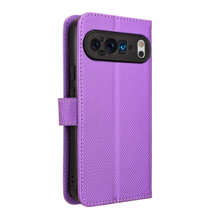 For Google Pixel 9 Pro Diamond Texture Leather Phone Case(Purple)