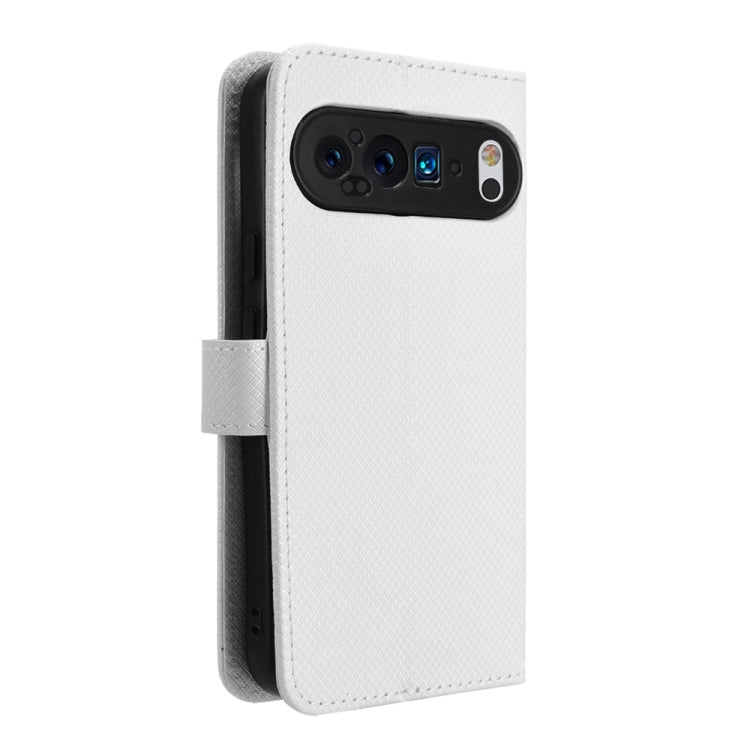 For Google Pixel 9 Diamond Texture Leather Phone Case(White)