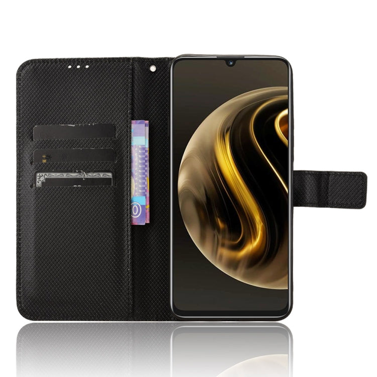 For Huawei nova Y72 4G Diamond Texture Leather Phone Case(Black)