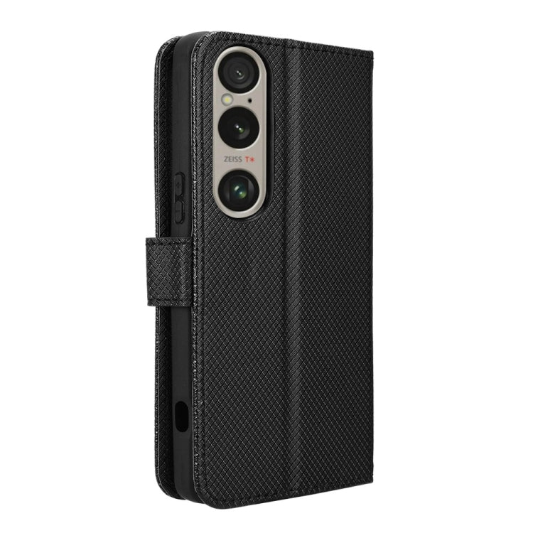 For Sony Xperia 1 VI 2024 Diamond Texture Leather Phone Case(Black)