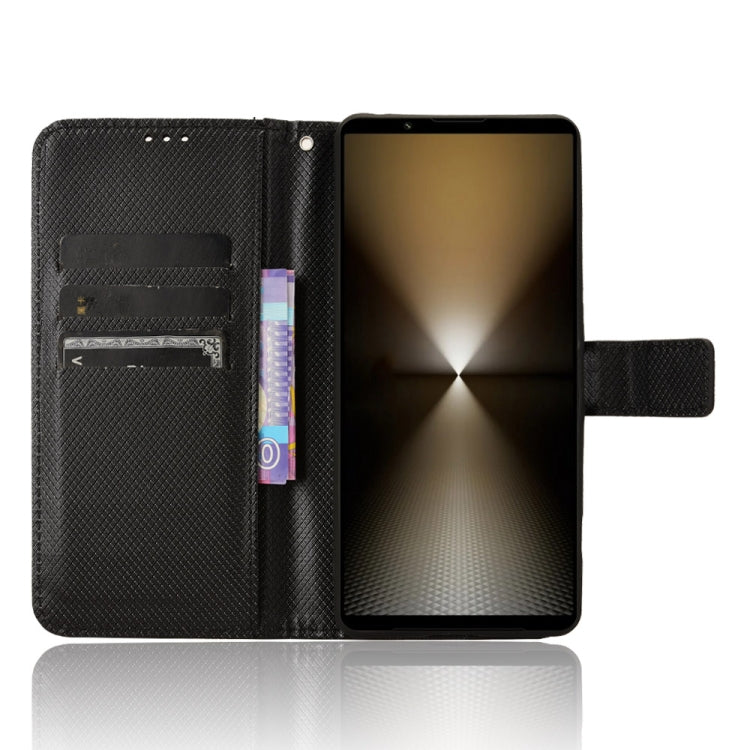 For Sony Xperia 1 VI 2024 Diamond Texture Leather Phone Case(Black)