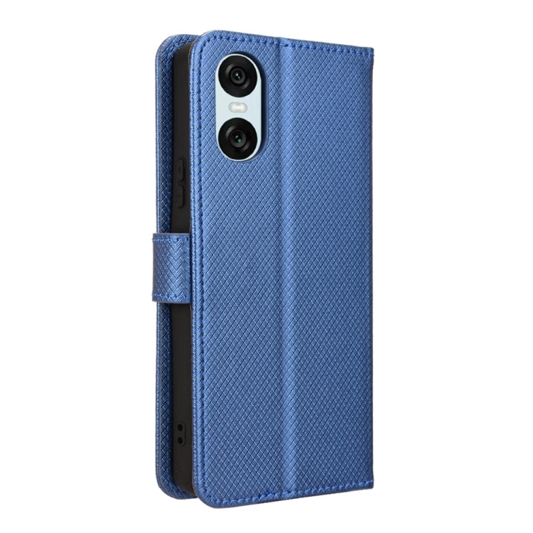 For Sony Xperia 10 VI 2024 Diamond Texture Leather Phone Case(Blue)