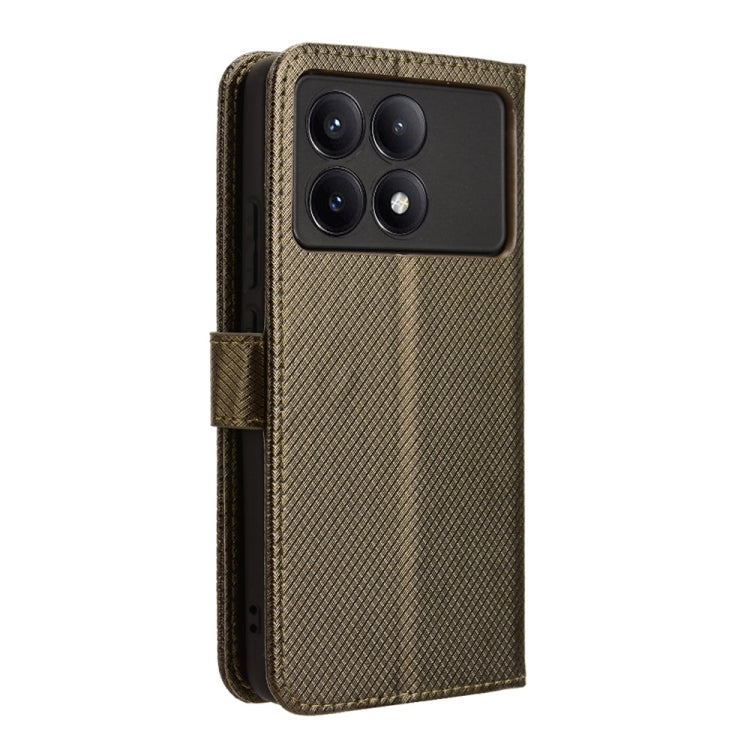 For Xiaomi Redmi K70 / K70 Pro Diamond Texture Leather Phone Case(Brown)