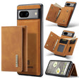 For Google Pixel 7A DG.MING M1 Series 3-Fold Multi Card Wallet + Magnetic Phone Case(Brown) - Google Cases by DG.MING | Online Shopping South Africa | PMC TechLife | Buy Now Pay Later Mobicred