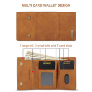 For Google Pixel 8A DG.MING M1 Series 3-Fold Multi Card Wallet + Magnetic Phone Case(Brown)