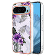 For Google Pixel 9 / 9 Pro Electroplating IMD TPU Phone Case(Purple Flower) - Google Cases by PMC TechLife | Online Shopping South Africa | PMC TechLife | Buy Now Pay Later Mobicred