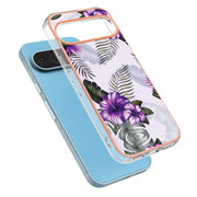 For Google Pixel 9 / 9 Pro Electroplating IMD TPU Phone Case(Purple Flower)