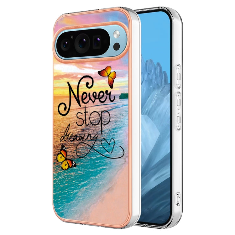 For Google Pixel 9 / 9 Pro Electroplating IMD TPU Phone Case(Dream Butterfly)