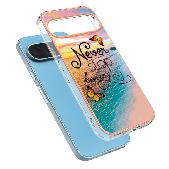 For Google Pixel 9 / 9 Pro Electroplating IMD TPU Phone Case(Dream Butterfly)
