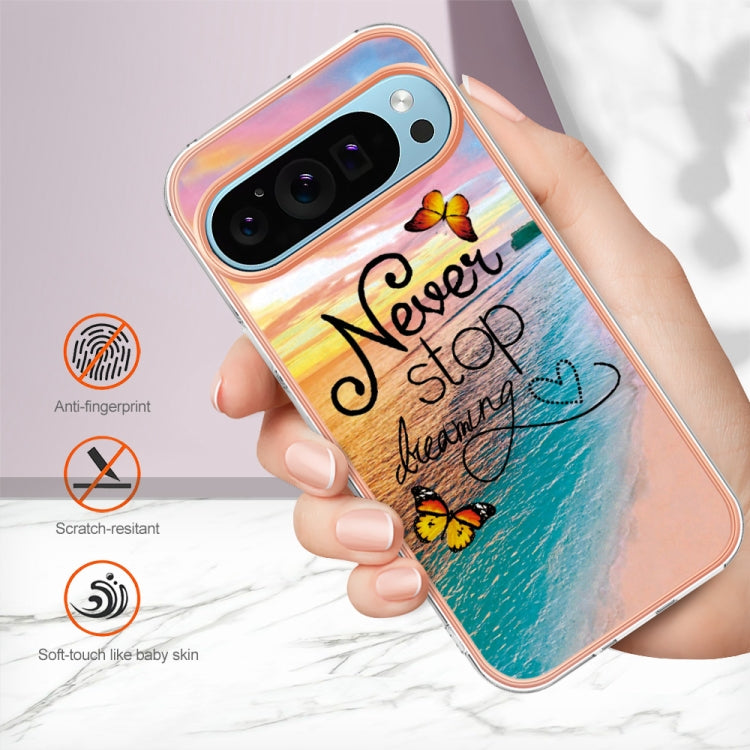 For Google Pixel 9 / 9 Pro Electroplating IMD TPU Phone Case(Dream Butterfly)