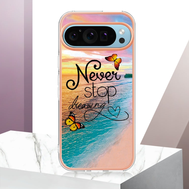 For Google Pixel 9 / 9 Pro Electroplating IMD TPU Phone Case(Dream Butterfly)