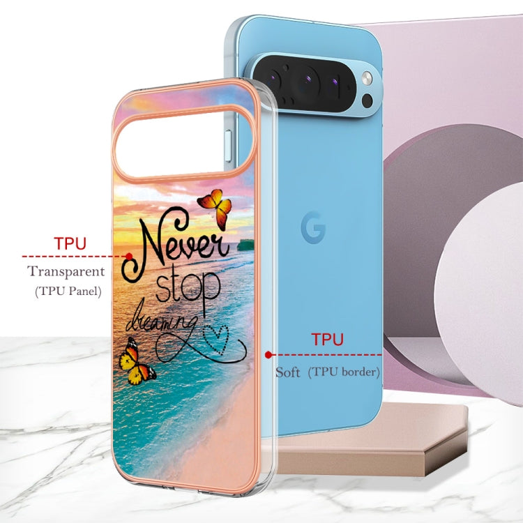 For Google Pixel 9 / 9 Pro Electroplating IMD TPU Phone Case(Dream Butterfly)