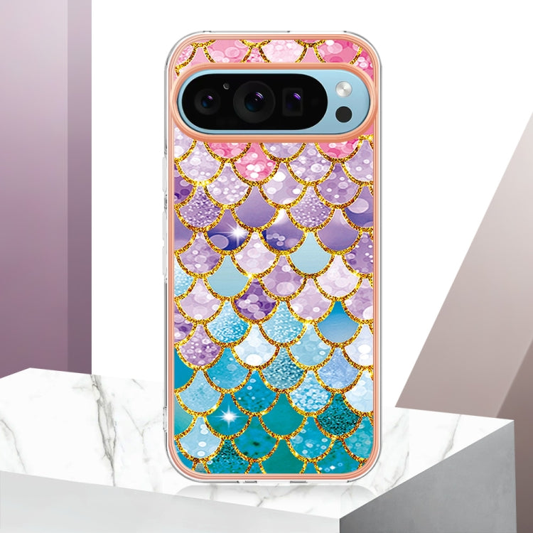 For Google Pixel 9 / 9 Pro Electroplating IMD TPU Phone Case(Colorful Scales)