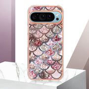 For Google Pixel 9 / 9 Pro Electroplating IMD TPU Phone Case(Pink Scales)