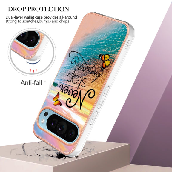 For Google Pixel 9 Pro XL Electroplating IMD TPU Phone Case(Dream Butterfly)
