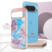 For Google Pixel 9 Pro XL Electroplating IMD TPU Phone Case(Blue Marble)