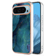 For Google Pixel 9 Pro XL Electroplating Marble Dual-side IMD Phone Case(Green 017) - Google Cases by PMC TechLife | Online Shopping South Africa | PMC TechLife | Buy Now Pay Later Mobicred
