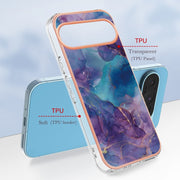 For Google Pixel 9 Pro XL Electroplating Marble Dual-side IMD Phone Case(Purple 016)