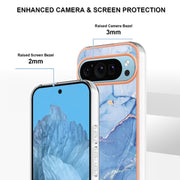 For Google Pixel 9 Pro XL Electroplating Marble Dual-side IMD Phone Case(Blue 018)