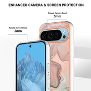 For Google Pixel 9 Pro XL Electroplating Marble Dual-side IMD Phone Case(Rose Gold 015)