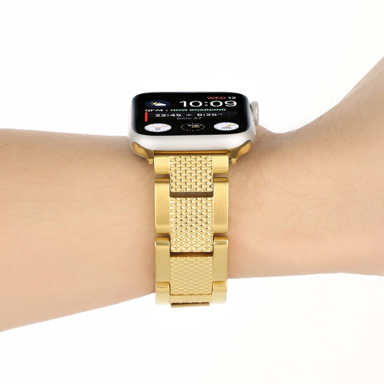 Plaid Metal Watch Band For Apple Watch Series 10 42mm(Silver)