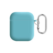 For AirPods 2 / 1 PC Lining Silicone Bluetooth Earphone Protective Case(Ice Blue)