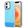 For iPhone 12 PC + TPU IMD MagSafe Magnetic Phone Case(Blue) - iPhone 12 / 12 Pro Cases by PMC TechLife | Online Shopping South Africa | PMC TechLife