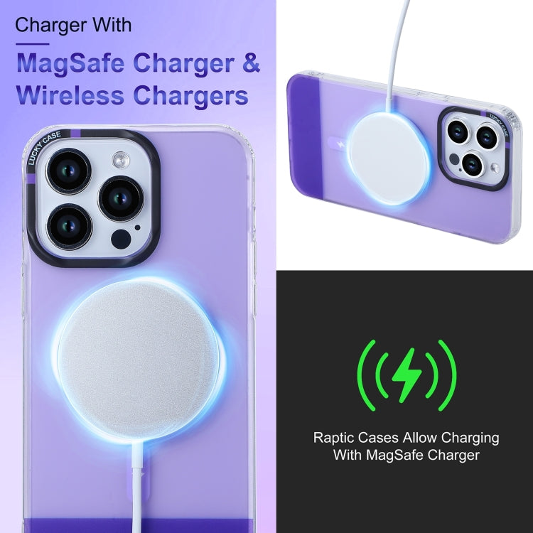 For iPhone 15 PC + TPU IMD MagSafe Magnetic Phone Case(Black)