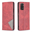 For Xiaomi Redmi Note 12S 4G / Note 11  Rhombus Texture Magnetic Leather Phone Case(Red) - Xiaomi Cases by PMC TechLife | Online Shopping South Africa | PMC TechLife | Buy Now Pay Later Mobicred