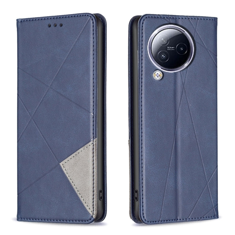 For Xiaomi Civi 3 5G Rhombus Texture Magnetic Leather Phone Case(Blue)