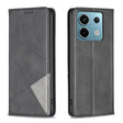 For Xiaomi Redmi Note 13 Pro 5G Rhombus Texture Magnetic Leather Phone Case(Black) - Xiaomi Cases by PMC TechLife | Online Shopping South Africa | PMC TechLife | Buy Now Pay Later Mobicred