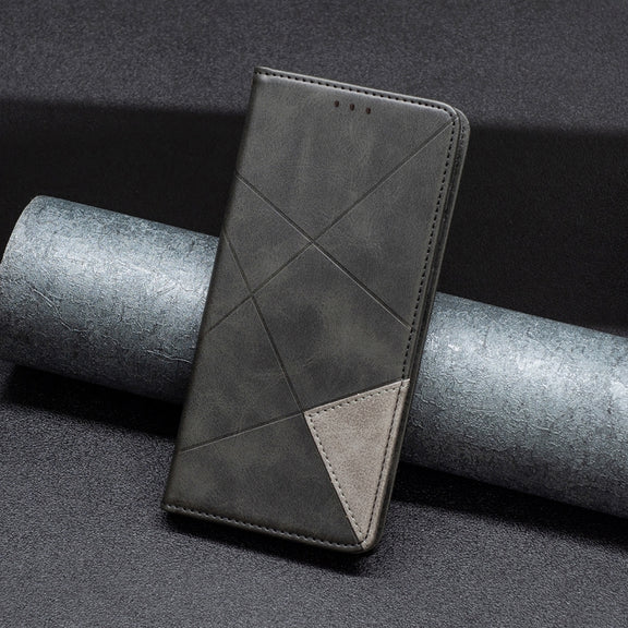 For Xiaomi Redmi Note 13 Pro 5G Rhombus Texture Magnetic Leather Phone Case(Black)