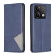 For Xiaomi Redmi Note 13 Rhombus Texture Magnetic Leather Phone Case(Blue) - Xiaomi Cases by PMC TechLife | Online Shopping South Africa | PMC TechLife | Buy Now Pay Later Mobicred