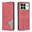 For Xiaomi Redmi K70E Rhombus Texture Magnetic Leather Phone Case(Red) - Xiaomi Cases by PMC TechLife | Online Shopping South Africa | PMC TechLife | Buy Now Pay Later Mobicred
