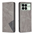 For Xiaomi Redmi K70E Rhombus Texture Magnetic Leather Phone Case(Grey) - Xiaomi Cases by PMC TechLife | Online Shopping South Africa | PMC TechLife | Buy Now Pay Later Mobicred